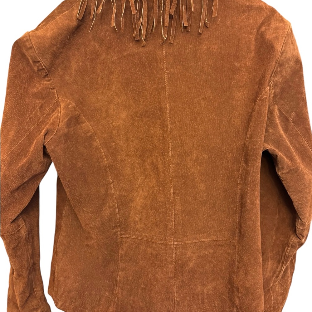 Womens suede jacket with fringe M - Picture 2 of 2